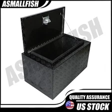 30" Black Aluminum Pickup Truck Trunk Camper Underbody Tool Box Storage Locks