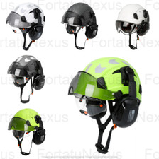 Construction Safety Helmet with Visor Earmuffs Hard Hat for Construction