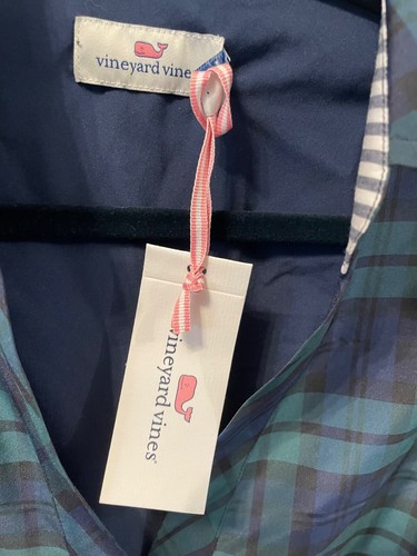 Vineyard Vines- New Women's Plaid Taffeta Romper, Size 6- NWT - Picture 2 of 5