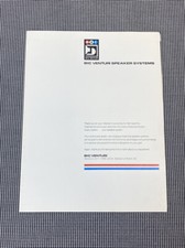 BIC VENTURI SPEAKER SYSTEMS FORMULA 1-4 ORIGINAL INFORMATION BROCHURE J0471