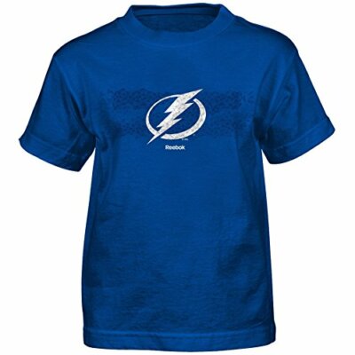 NHL Tampa Bay Lightning Fractal Camo Short Sleeve Tee, Medium/(5-6), Royal 