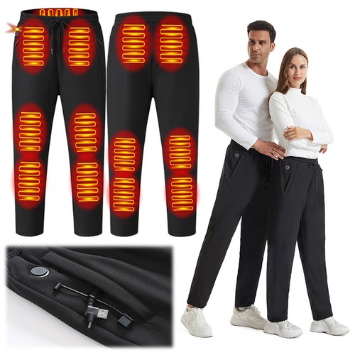 Unisex Heating Pants for Men Women 12 Heating Zone USB 5V Heated Trousers (2XL) - Zdjęcie 3 z 11