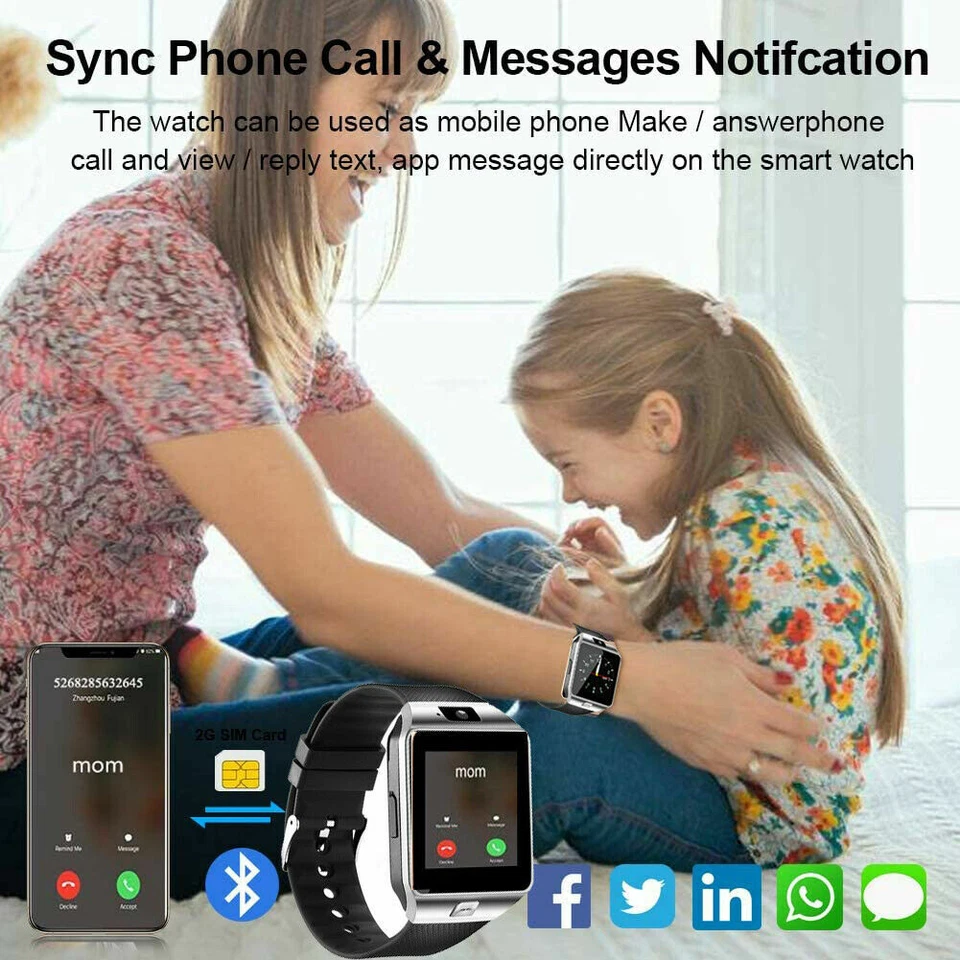 Smart Watch Unlocked Sleep Monitor Bluetooth Smartwatch for Android - Image 3 of 4