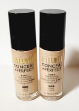 2 x Milani CONCEAL + PERFECT 2 in 1 Foundation + Concealer ~ 00B LIGHT ~ 1 fl oz