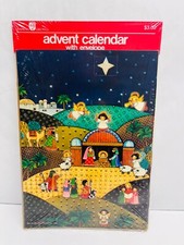 Vintage American Greetings Advent Calendar with Nativity Scene SEALED Bin H2 