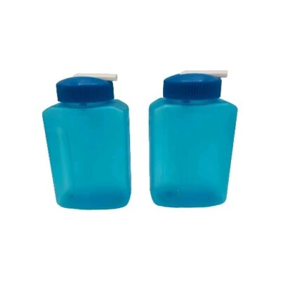 Rubbermaid Litterless Juice Box w/Straw Blue Lid BPA Free 8.5 oz Lot of 2