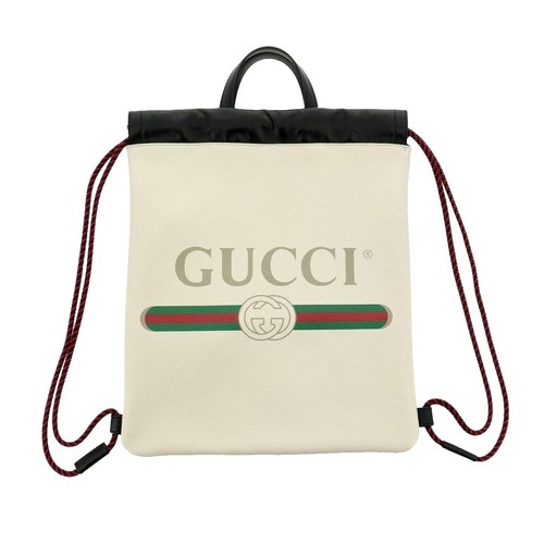 Gucci Bamboo Backpack 370833 White Ivory Leather Women's GUCCI
