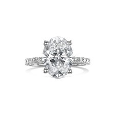 IGI Diamond Engagement Ring VVS2 D Oval Cut 3.25 Ctw Lab Created Best Price
