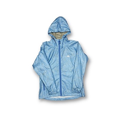 Trespass Performance TP75 Aqua Blue Water Graphic Windbreaker Jacket Size Small