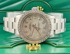 Rolex Oyster Perpetual Ladies 26mm White Pearl 1.75ct Genuine Diamonds 176200