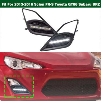 White LED Daytime Running Lights For Scion FR-S Toyota GT86 Subaru