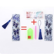 Butterfly Leather Tassel Bookmarks 5d Diamond Painting Embroidery DIY Art Craft