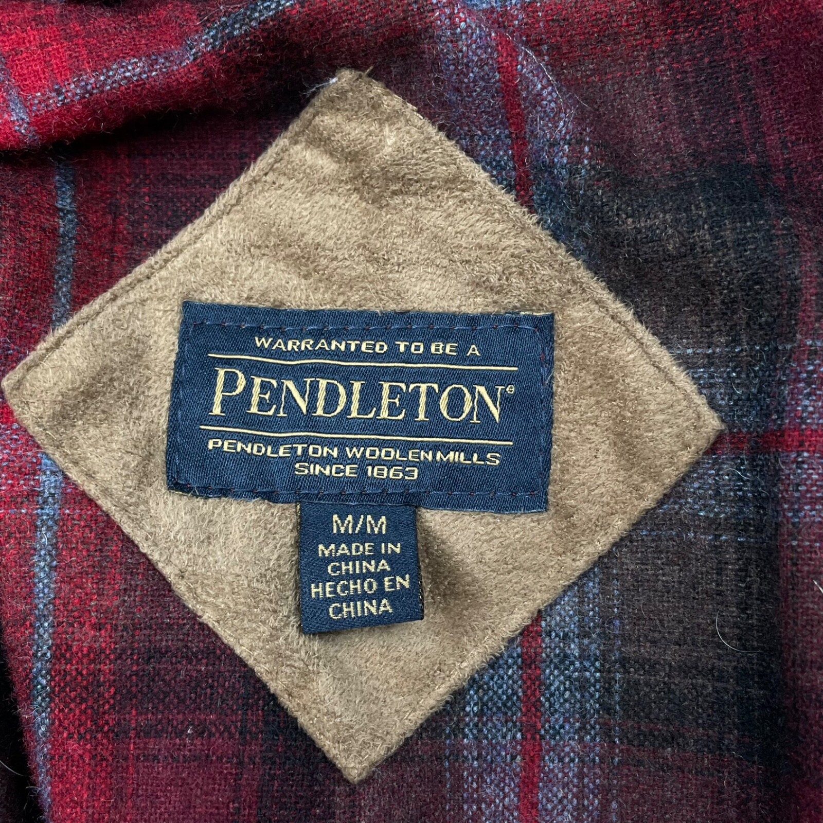 Pendleton Jacket Womens Medium Red Deep Pile Flee… - image 5