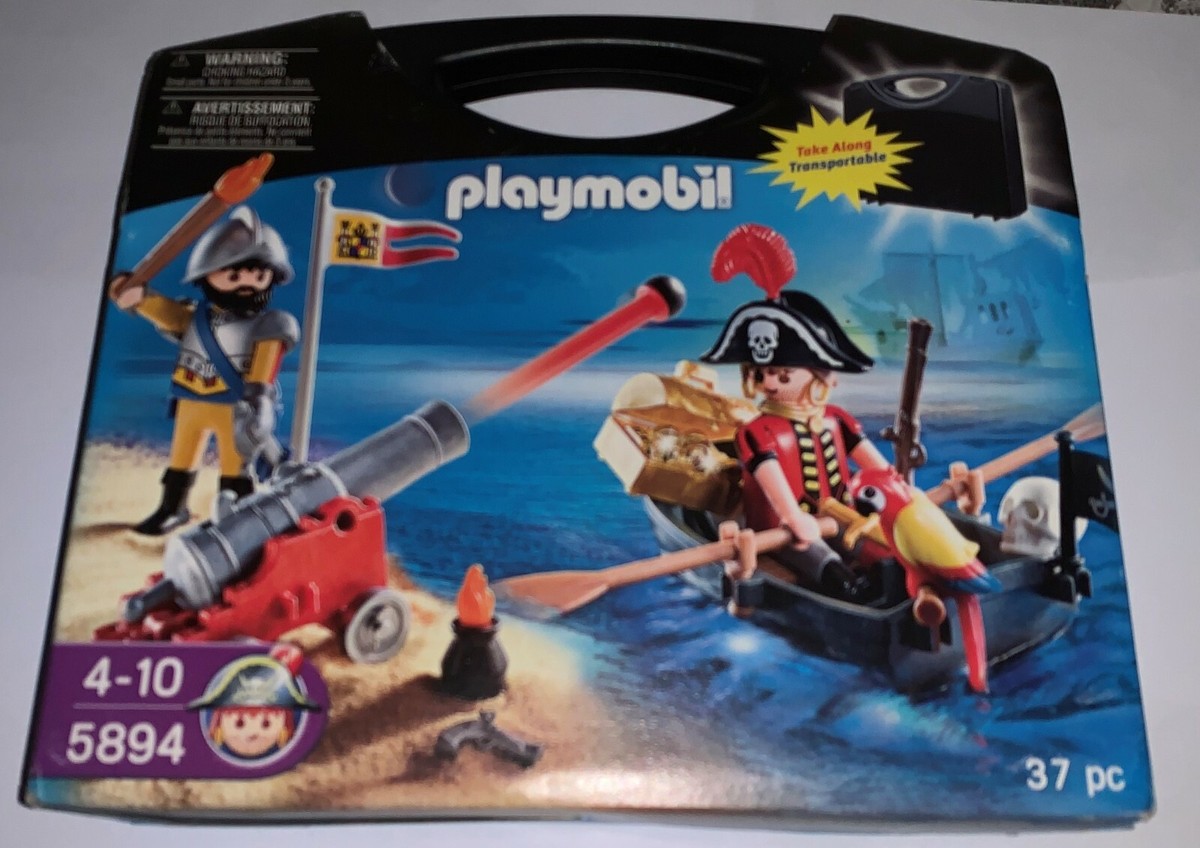 Playmobil 5894 Pirates Carrying Case Playset 37 Pieces NIB