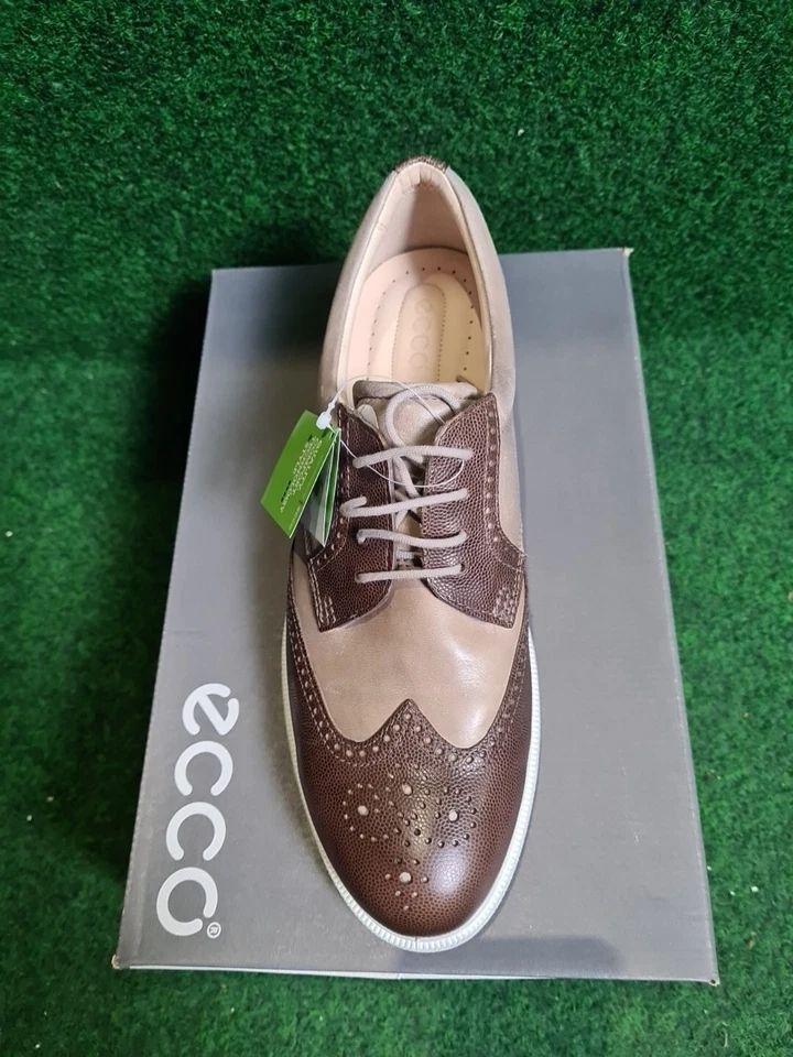 ECCO Womens Classic Golf Hybrids  Golfschuh Damen (Stone, Oyester, Melon, EU 40) - Bild 3 von 4