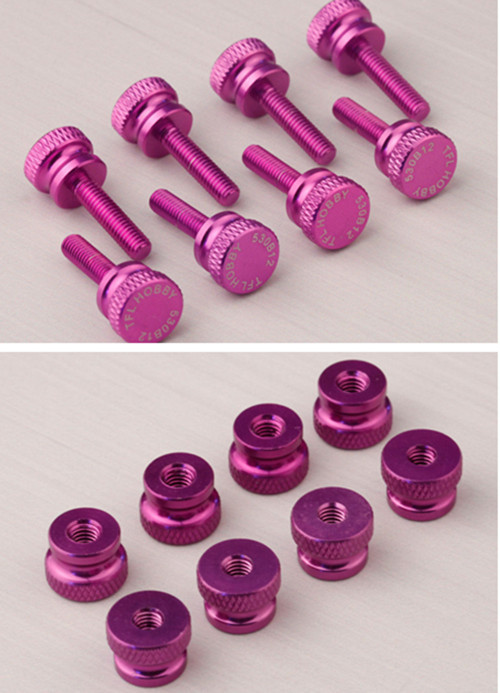 8PCS Pink Aluminum Hatch Lock Screw Nuts 4mm for RC Boats Radio Boxes