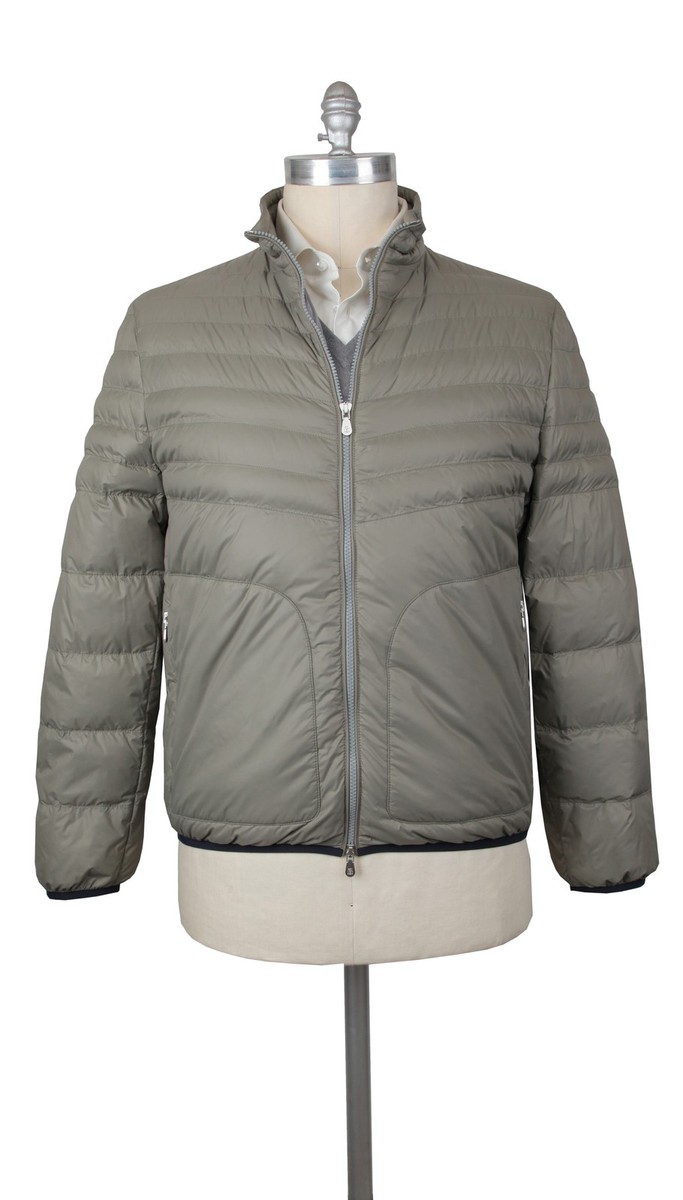 ブルゾン Brunello Cucinelli Padded Jacket Brunello Cucinelli Olive Green Puffer Jacket - (BC1019231