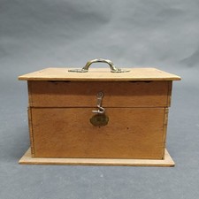 Cofanetto in legno radio Galerna anni '20/'30 con cuffie e pezzi. Non testata