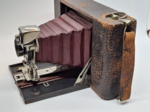 Rare Antique No.3 FOLDING POCKET KODAK Model 3 w/ Leather Lens Board, c-1899 - Picture 7 of 14