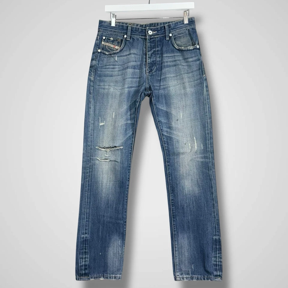 Diesel x Adidas Originals Viker-Ad джинсы мужские 30 x 32 кнопка мухи синий хлопок редкая - Изображение 2 из 4