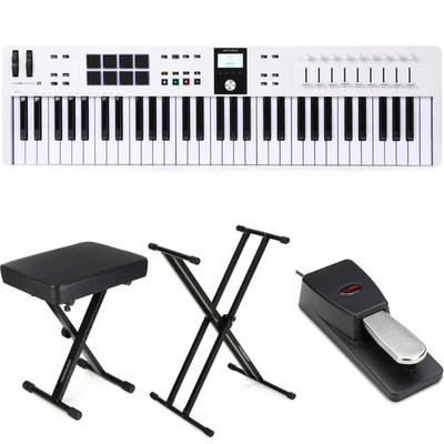 Arturia KeyLab Essential mk3 61-key Keyboard Controller Essential Bundle - White