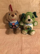 Lot Of 2 Leap Frog Plush Electronic Toys Happy Lights Bear  Scout Working