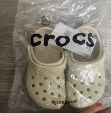 Bone Cream Crocs bambino UK 13 nuovo con etichetta 