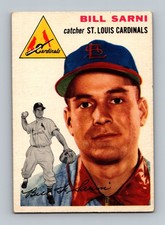1954 Topps #194 Bill Sarni Rookie VGEX-EX Vintage Baseball Card. rookie card picture