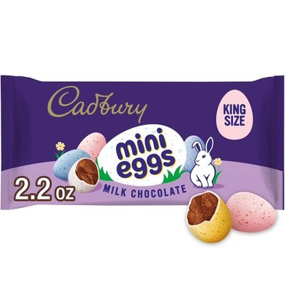 Pack of 2 Cadbury Mini Eggs Milk Chocolate Candy Coated Easter Treats 2.2oz