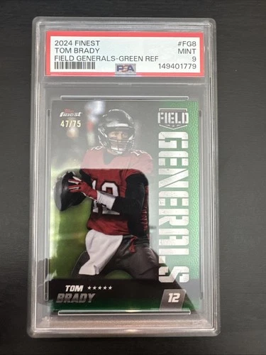 2024 Topps Finest - Field Generals Tom Brady #FG-8 Green Refractor /75