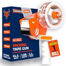 Clear Packing Tape 1.88 Inch Metal Package Dispenser Heavy Duty 54.5 Yards