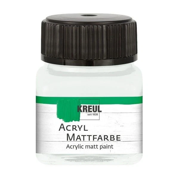 Kreul Acryl Mattfarbe pastellweiß 20ml Glas 100 ml / 12,45 Euro
