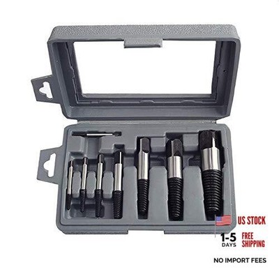 (8pcs) Pipe Screw Extractor Set,Damaged Screw Broken Bolt Water Pipe Remover