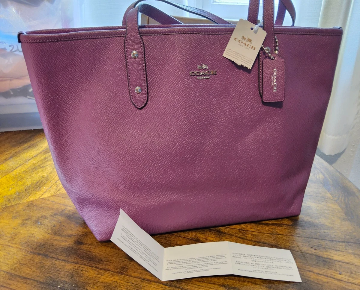 バッグ COACH Horsebit Leather Tote Bag Purple Coach Tote Purple Bags & Handbags for Women for sale | eBay