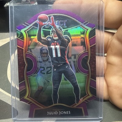 2020 Panini Select - Concourse Julio Jones #6 Purple Prizm Die-Cut