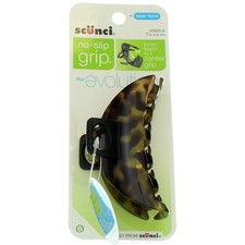 3 Pack Scunci No Slip Grip No Slip Grip Jaw Clip, Tortoise