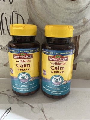 Nature Made Wellblends Calm & Relax; 54 Capsules (2 Pack) Exp 05/26