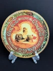 Vintage Coca Cola Plate Glass Advertising Crafting Display Piece Hilda 75th