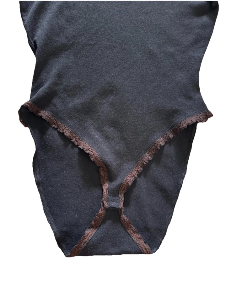 Body De Colección Años 90 Donna Karan Nueva York Negro Mezcla Lana Hecho en Hong Kong Talla S Foto 4 de 4