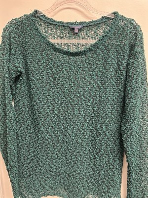 Aeropostale Juniors Hunter Green Sheer Lace Knit Sweater Size Medium