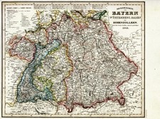 DEUTSCHLAND - Karten von 1851 - BADEN 1846 - WÜRTTEMBERG und HOHENZOLLERN 1849