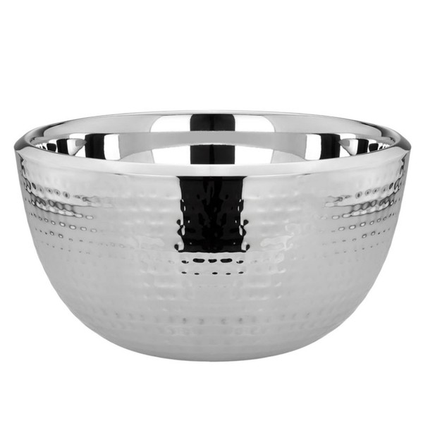 Deko Schale Ø 30 Cm Edelstahl GehäMmert Servierschale Rund Obstschale SchüSsel-image