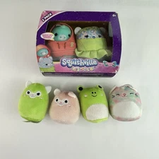 Squishmallows Squishville Lot of 6 – Miniature Plush Set frog , Unicorn , Llama