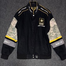 Vintage JH Design US Army NASCAR Jacket Mediu...