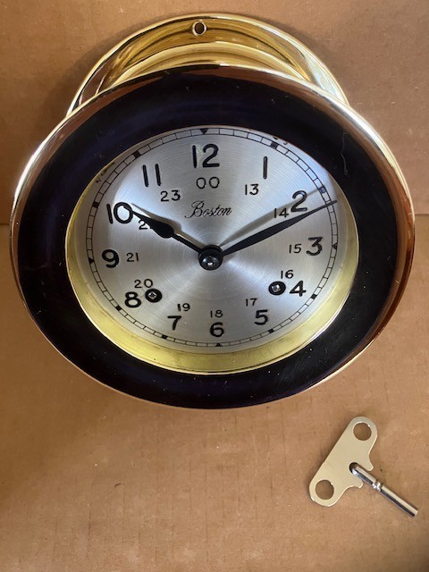 4.5"Chelsea Boston 8-day Ship strike Brass Ship Clock. Restored