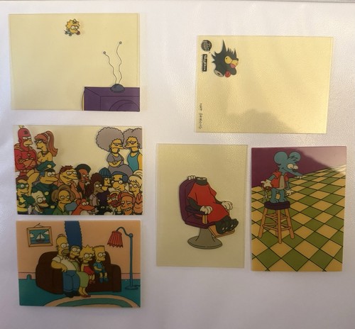 THE SIMPSONS - 1993 COMPLETE C1-C6 Cel Cards!!🔥🥹 Never Seen All 6!!