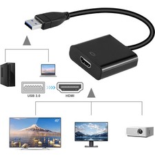 USB 3.0 to HDMI Video Cable Adapter HD 1080P for PC Laptop HDTV LCD TV Converter