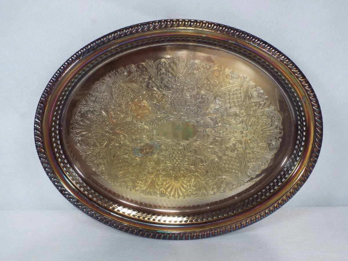 Wm. Rogers & Son Victorian Antique US Silver-Plated Platters 