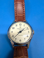 Ingersoll Triumph Men's Manual Mechanical Military Watch, SS Case, Brown Leather