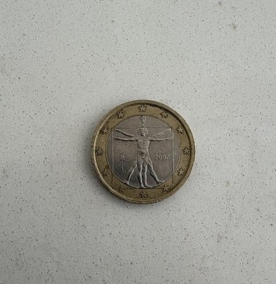 Leonardo Da Vinci Vitruvian Man One Euro Coin Commemorative Limited Edition Rare